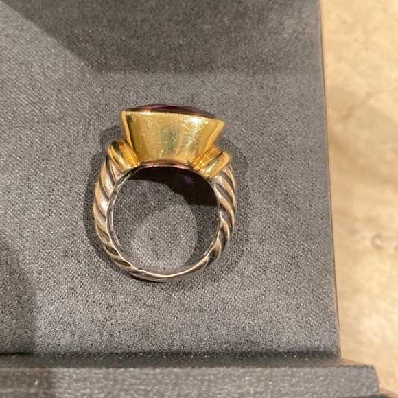 David Yurman 925 & 14k gold Noblesse Ring with Amethyst size 5. - Picture 5 of 8
